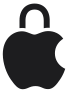 Apple logo privacy lock.