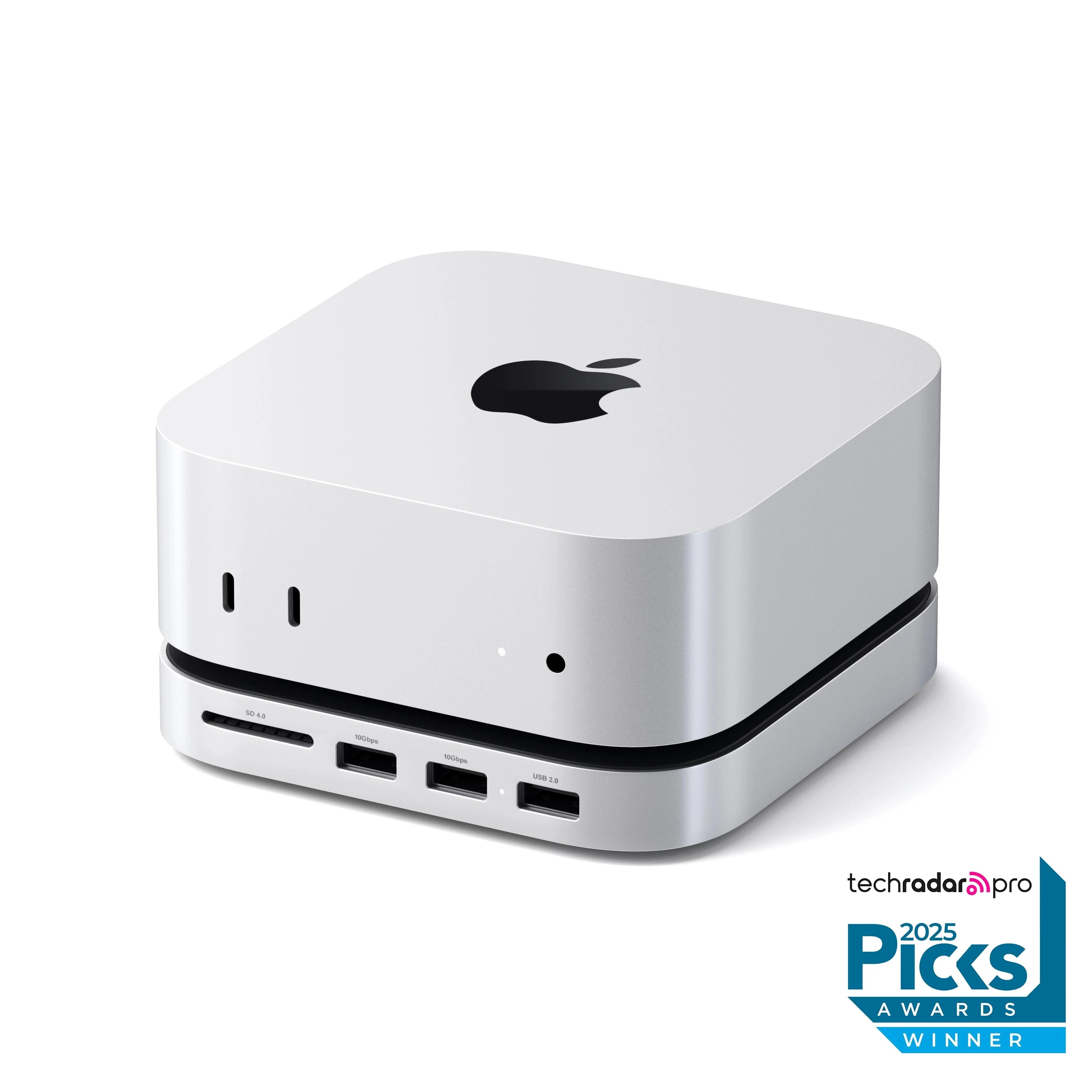 Satechi Mac Mini M4 Stand & Hub with SSD Enclosure Silver