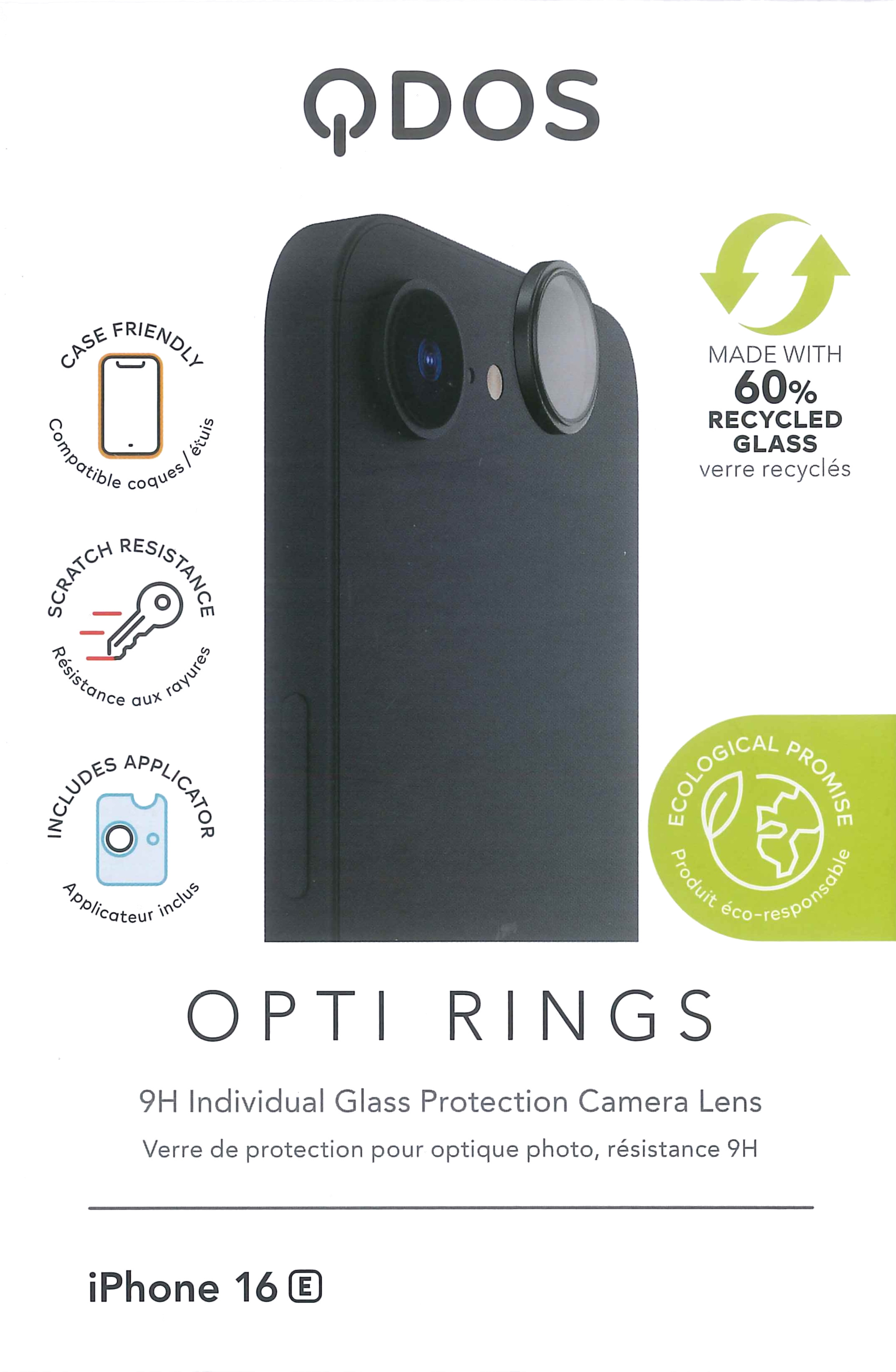 OptiRings Camera Lens Protector iPhone 16e